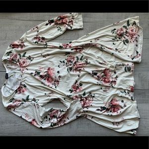 White floral mini dress